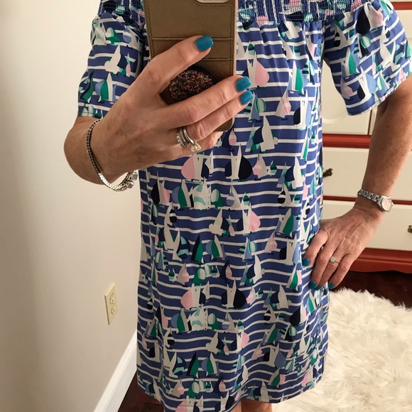 NWT Vineyard Vines off the shoulder dress - Picture 9 of 14